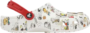 Кроссовки Peanuts x Classic Clog 'Allover Print', белый