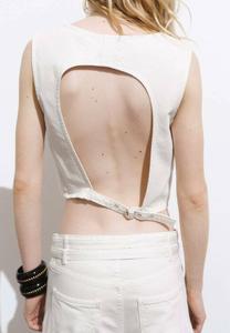 Блуза Top Mango, кремовый