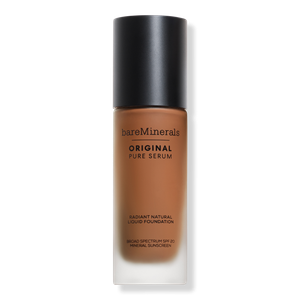 Оригинальная жидкая тональная основа Pure Serum Radiant Natural Liquid Foundation Mineral SPF 20 bareMinerals, Deep Warm 5 (deep warm skin with a golden hue)