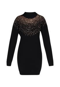 Faina Вязаное платье в черном цвете