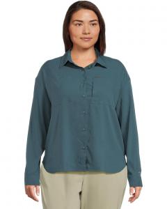 Женская футболка Columbia Plus Size Silver Ridge Utility с длинным рукавом, Everblue