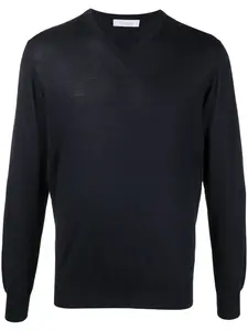 Джемпер с V-образным вырезом Cruciani, синий