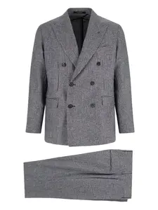 Двубортный клетчатый костюм TAGLIATORE, серый