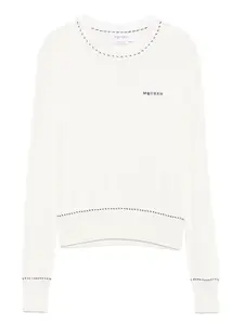 Топ из трикотажной резинки с вышитым логотипом Alexander McQueen, белый