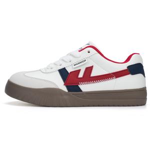 WARRIOR Женские устойчивые к истиранию низкие скейтерские туфли бежево-красно-тёмно-синие, цвет Beige Red Dark Blue