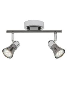 Brilliant Светодиодный прожектор Jupp, двухламповый, хромированный/черный