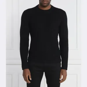 Свитер обычного кроя с добавлением шерсти Emporio Armani, черный