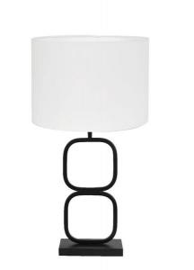 Настольная лампа Light & Living Lutika/Polycotton, черно-белый
