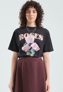 Футболка QS Print T-shirt, Schwarz/Black