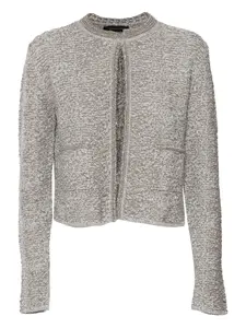 Твидовый жакет с люрексом Fabiana Filippi, серый