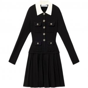 Платье Self Portrait с длинными рукавами Self-portrait, classic черный