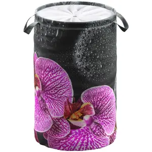 Корзина для белья Sanilo «Мадейра», черный/фиолетовый