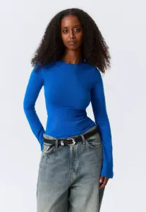 Топ с длинными рукавами Weekday, Bright Blue