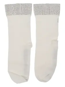 Носки, украшенные кристаллами Wolford, белый