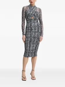 Платье Aliyah со змеиным принтом Bardot, серый