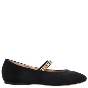 Балетки Moschino Mini Logo Lettering, черный