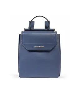 Женский рюкзак с отделением для iPad mini и защитой от RFID, маленький размер. Piquadro, синий