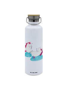 Mr. & Mrs. Panda Термос для игристого вина с изображением единорога, без надписи, белого цвета