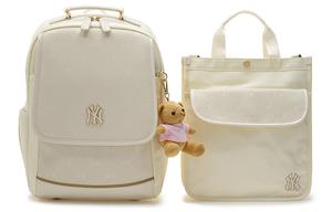 Нейлоновый рюкзак обычный женский экрю MLB