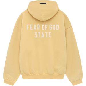 Толстовка с капюшоном на молнии Heavy Fleece Fear Of God Essentials, цвет Amber Gold/Amber