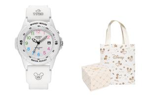 Disney Часы Mickey Series Quartz Movement Silicone Strap Watch Women's Watch White Dial