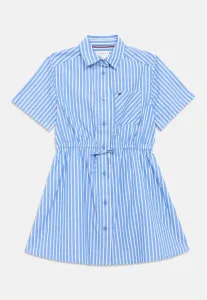 Платье-Рубашка с коротким рукавом из поплина в полоску с адаптивным дизайном Tommy Hilfiger, Empire Blue