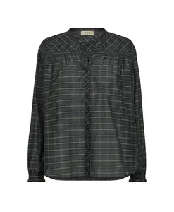 Элегантная шелковая блузка с оборками. Mos Mosh, зеленый