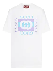 Футболка с логотипом Interlocking G Gucci, белый
