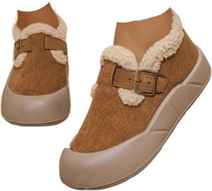 Женские зимние ботинки для снега, водонепроницаемые, с флисовой подкладкой, для холодной погоды, с нескользящей толстой подошвой, удобные ботинки для женщин для прогулок на улице Generic, Brown -E