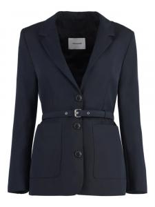 Пиджак с поясом Yves Salomon, синий
