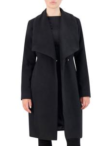 Пальто из смесовой шерсти Cole Haan, черный