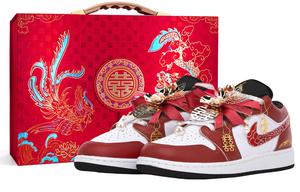 Air 1 легкие увеличивающие рост низкие винтажные баскетбольные кроссовки мужские свадебные red Jordan, Wedding красный