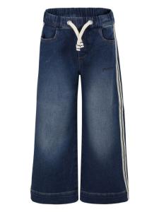 Palm Angels Kids джинсы с полосками, синий