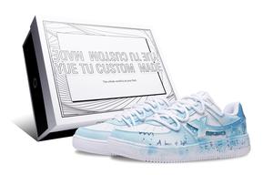 XTEP Кроссовки Air Force One с низким верхом, противоскользящие, износостойкие, женские, сине-белые