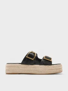 Эспадрильи на платформе Charles & Keith, цвет Black