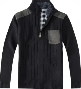 Свитер Gioberti мужской полузастегивающийся с мягкой фланелевой подкладкой