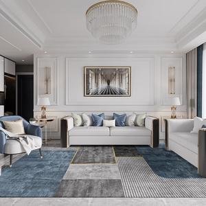 Budis Ковер 80х120 см для гостиной/спальни в скандинавском стиле, полное покрытие, с входным ковриком в комплекте