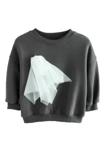 Джемпер с круглым вырезом, стандартного кроя. Next, Charcoal Grey Halloween Ghost