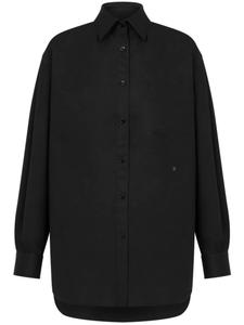 Moschino рубашка с вышитым логотипом, черный