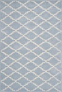 SAFAVIEH, 92 x 153 см, Ковер ручной работы Chatham Collection Blue/Ivory CHT721B премиум шерсть с узором треллис
