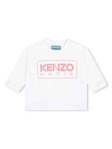 Kenzo Kids футболка из органического хлопка с логотипом, белый