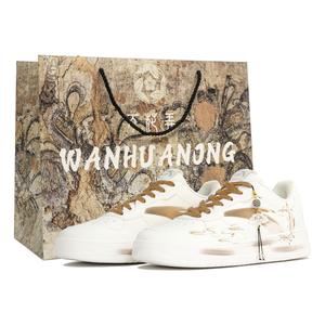 ANTA Нескользящие износостойкие низкие кроссовки для скейтбординга унисекс белого и желтого цвета