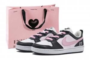 Nike Court Borough LOW RECRAFT низкие детские скейтборд кроссовки Black Pink Unisex