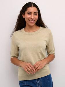 Топ тонкой вязки lizza с коротким рукавом KAFFE, цвет Neutral