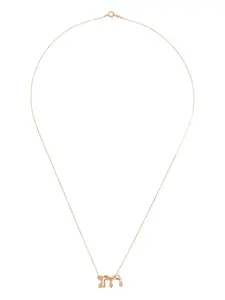 Бриллиантовое колье с буквой «М» из 18-каратного желтого золота Charlotte Chesnais, золотой