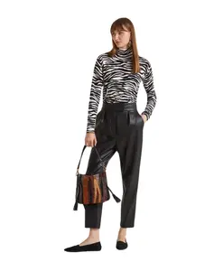 Брюки, имитирующие эко-кожу Maliparmi, черный