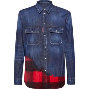 DSQUARED 2 Dsquared2 клетчатая рубашка с длинным рукавом из денима