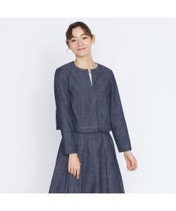 Куртка из фактурной ткани шамбре