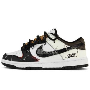 Джинсовые кроссовки Dunk с устойчивостью к истиранию и разрывам, низкие, для скейтбординга, унисекс, Nike, черный