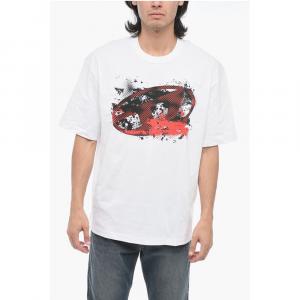 Футболка с круглым вырезом T-WASH-L17 с принтом Diesel, White